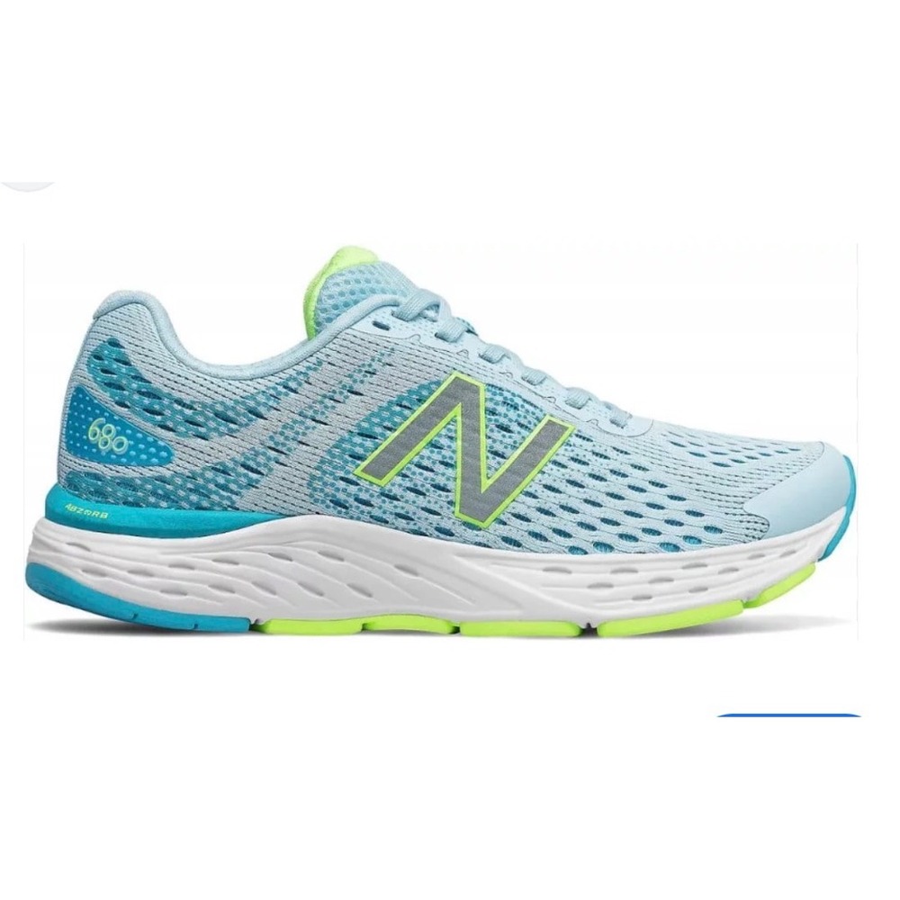 NEW BALANCE Women's Running Shoe Sneaker 680v6 Gray Blue Gym Workout Size 7